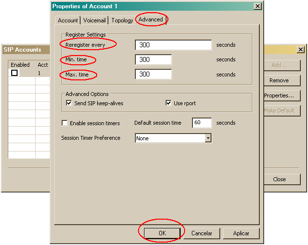 aba advanced: registry every 300, min time 300, max time 300